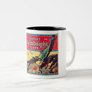 VINTAGE WWII BOARD GAME BOX ART Two-Tone COFFEE MUG