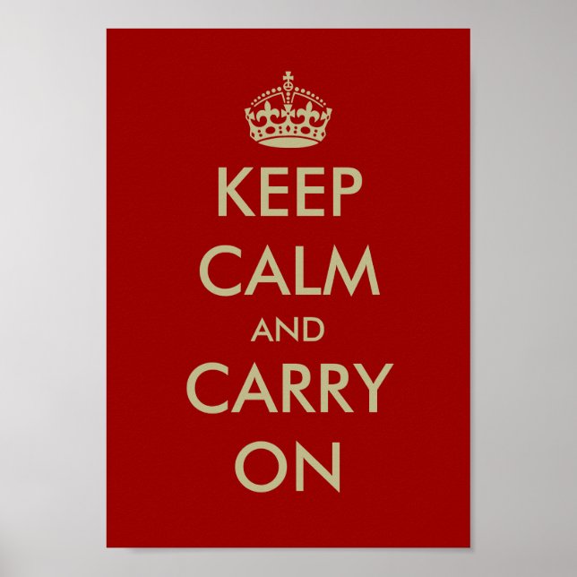 Vintage WWII keep calm posters | Customisable (Front)