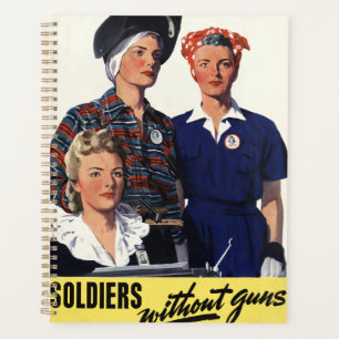 Vintage WWII Soldiers Without Guns Feminist Art Planner