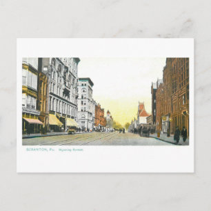 Vintage Wyoming Avenue, Scranton, Pennsylvania Postcard
