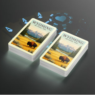 Vintage Wyoming Playing Cards