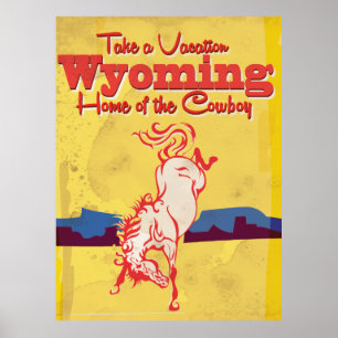 Vintage Wyoming Travel Poster