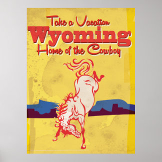 Vintage Wyoming Travel Poster