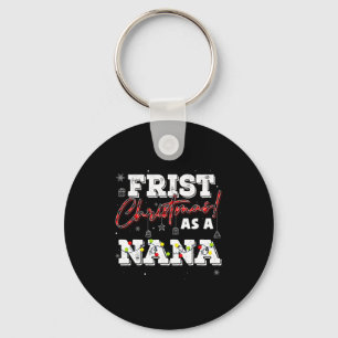 Vintage Xmas First Christmas As A Nana New Baby Fa Key Ring