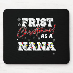 Vintage Xmas First Christmas As A Nana New Baby Fa Mouse Mat