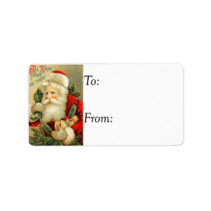 Vintage Xmas Joys Be Thine Gift Tag