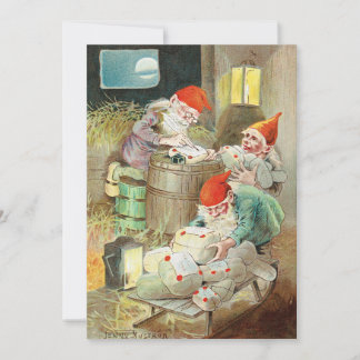 Vintage Xmas Jultomte Holiday Card