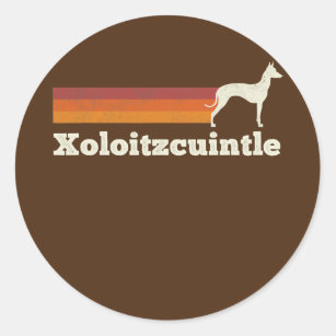Vintage Xoloitzcuintle Xolo Retro Mom Dad Dog  Classic Round Sticker