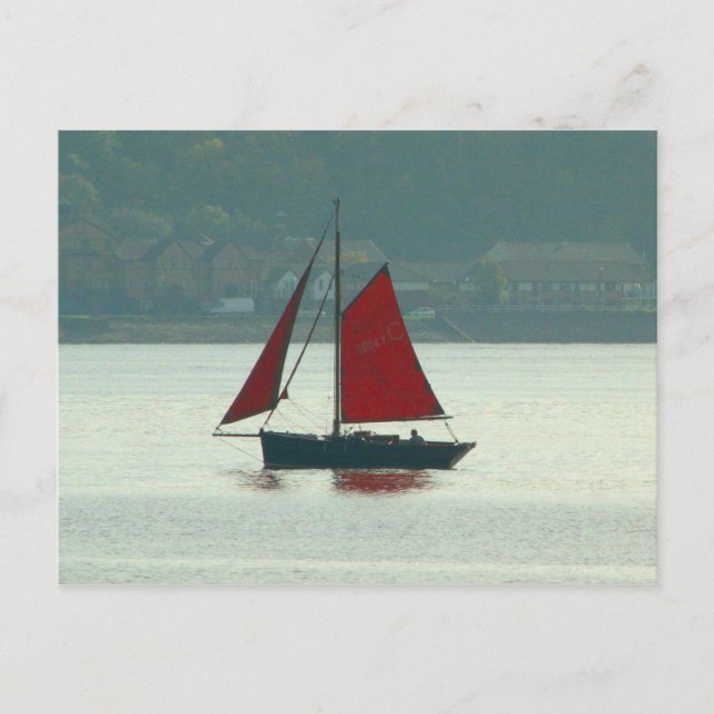 Vintage Yacht at Cardiff Bay Postcard (Front)