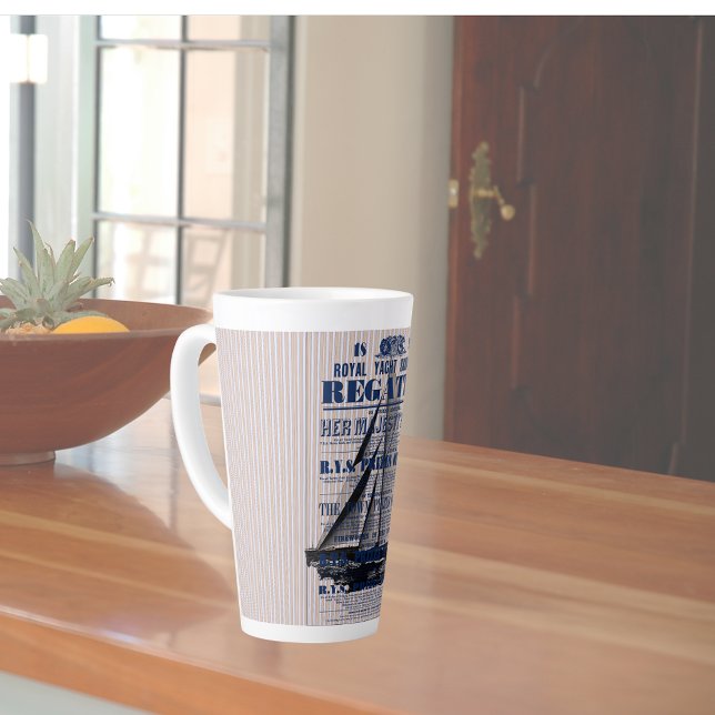 Vintage Yacht Regatta Advertisement  Latte Mug (Creator Uploaded)