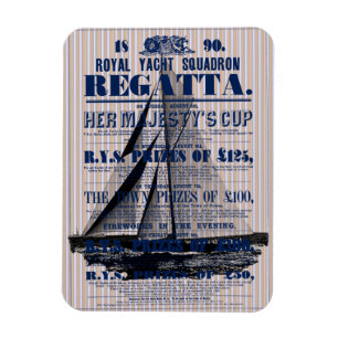 Vintage Yacht Regatta Advertisement  Magnet