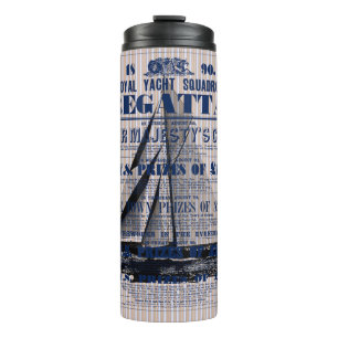 Vintage Yacht Regatta Advertisement  Thermal Tumbler