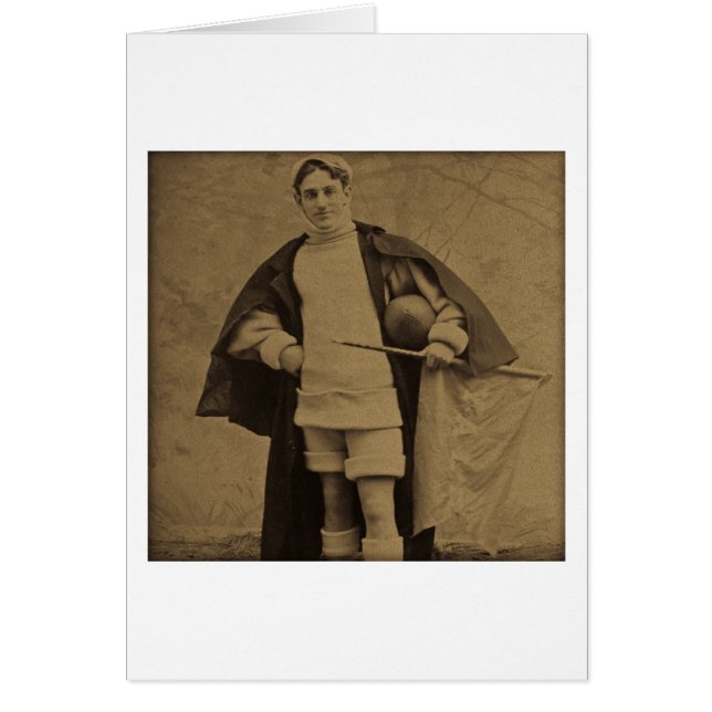 Vintage Yale Football Player 1880s Stereoview (Front)