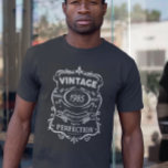 Vintage Year Aged to Perfection Birthday  T-Shirt<br><div class="desc">You may change the style of this shirt by choosing More > under the style option. It may be personalised in the area provide or customising by choosing the click to customise further option and changing the name, initials or words. You may also change the text colour and style or...</div>