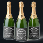 Vintage Year Aged to Perfection Custom Birth Year Sparkling Wine Label<br><div class="desc">Some things just get better with age, am I right? Show that special someone in your life how special they are to you, by celebrating with this "Aged to Perfection" vintage logo customised with their birth year! Change the birth year to personalise this item as a special birthday gift. A...</div>