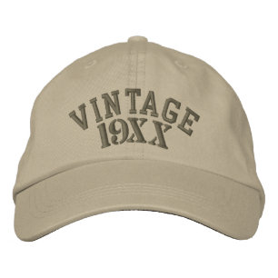 Vintage Year- customisable Embroidered Hat