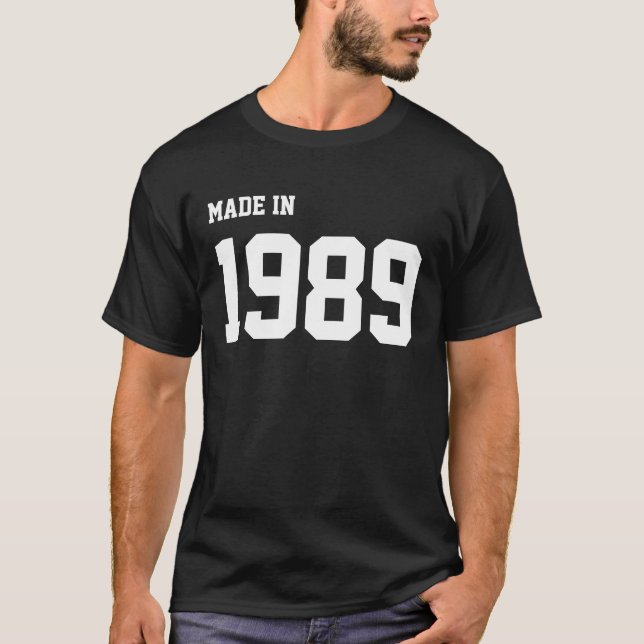 Vintage Year Pride: Made in 1989 T-Shirt (Front)