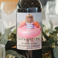 Vintage Year Retro Photo Snapshot Birthday Party