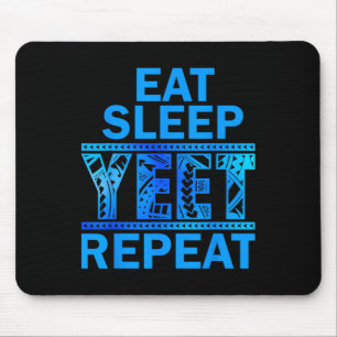Vintage Yeet Apparel Mens Funny Saying Eat Sleep R Mouse Mat
