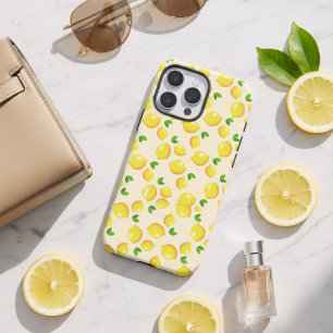 Vintage Yellow and green lemon on Stylish pink iPhone 16 Pro Max Case