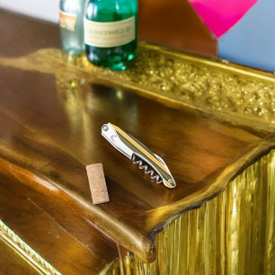 Vintage Yellow and Green Stripes Corkscrew