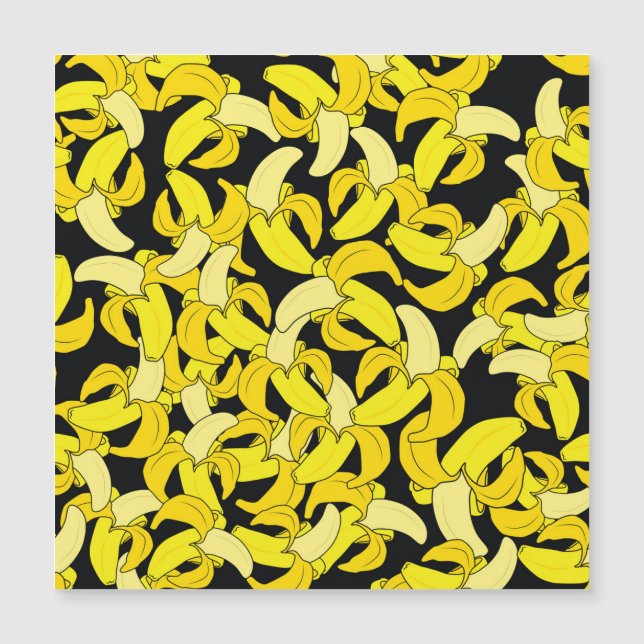 Vintage Yellow Bananas: Black Background (Front)