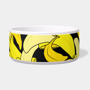 Vintage Yellow Bananas: Black Background