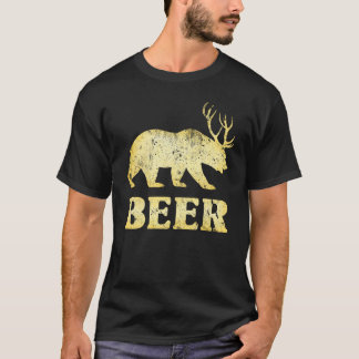 Vintage Yellow Bear Deer T-Shirt