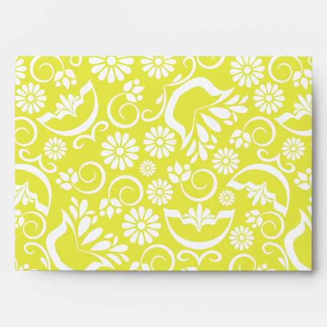 Vintage yellow floral Envelope (Front)