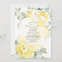 Vintage Yellow Flowers and Greenery Baptism