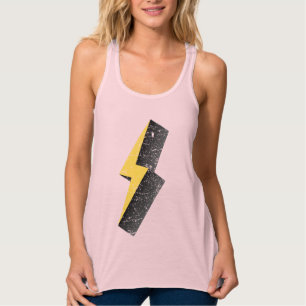 Vintage Yellow Lightning Bolt Tank Top