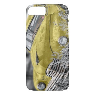 Vintage yellow old car  phone case