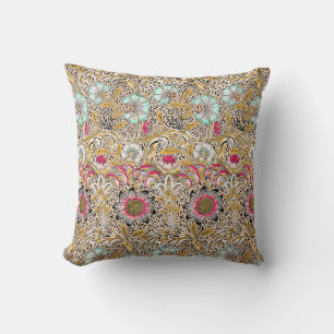 Vintage yellow pink William Morris's Corncockle Cushion