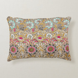 Vintage yellow pink William Morris's Corncockle Decorative Cushion