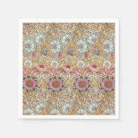 Vintage yellow pink William Morris's Corncockle