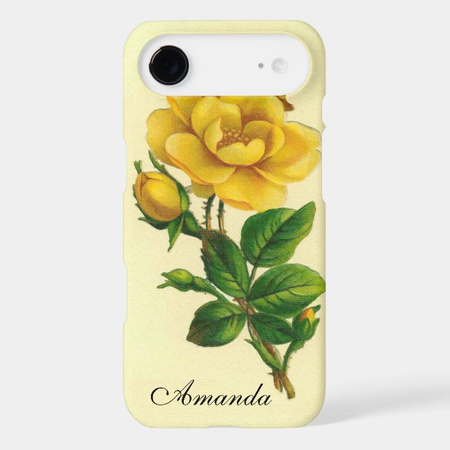 Vintage Yellow Rose Case-Mate iPhone Case (Back)