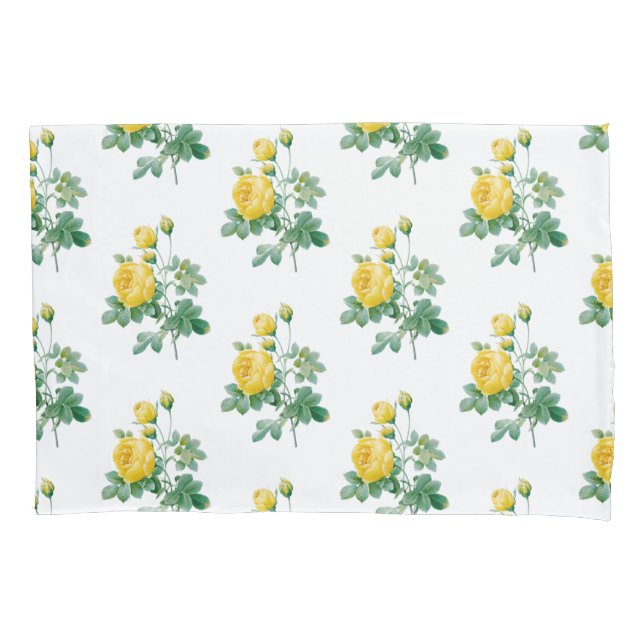 Vintage Yellow Rose Fine art Pillowcase (Front)