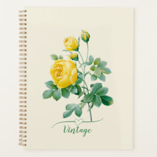 Vintage Yellow Rose Fine art Planner