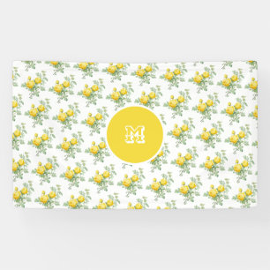 Vintage Yellow Rose Floral Elegant Banner