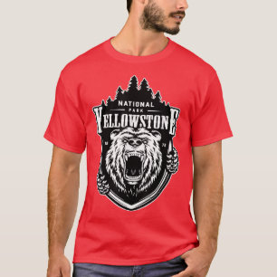 Vintage Yellow Stone National Park Wild Grizzly Be T-Shirt