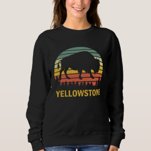 Vintage Yellowstone National Park Bison Buffalo Sweatshirt