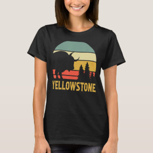 Vintage Yellowstone National Park Buffalo Retro Su T-Shirt
