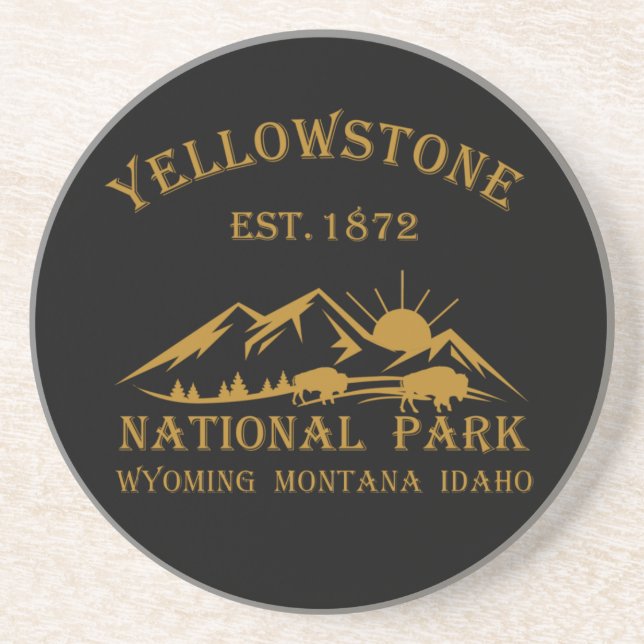 Vintage Yellowstone National Park Coaster (Front)