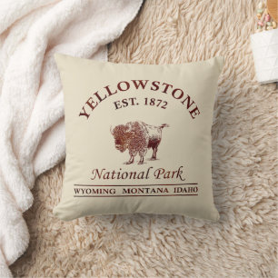 Vintage Yellowstone National Park Cushion