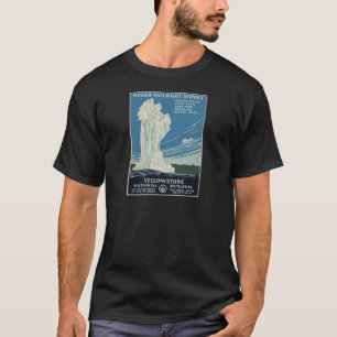 Vintage Yellowstone National Park Geyser WPA T-Shirt