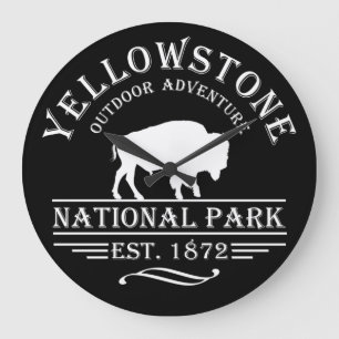 Vintage Yellowstone National Park Large Clock