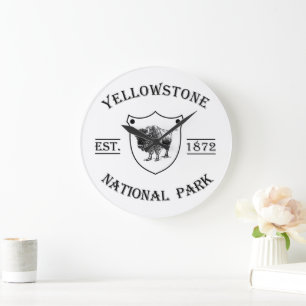 Vintage Yellowstone National Park Large Clock
