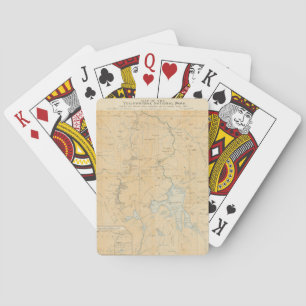 Vintage Yellowstone National Park Map Playing Cards