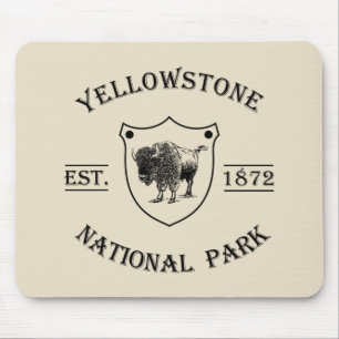 Vintage Yellowstone National Park Mouse Mat