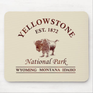 Vintage Yellowstone National Park Mouse Mat